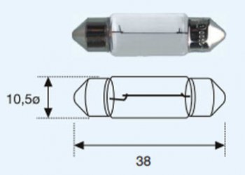 22 р. SV8 (САЛОНА SV8.5 (10 x 37mm)12V-5W) ЛАМПА УПАКОВКА (10 шт) BLICK BODYPARTS lpsv800-980-t  с доставкой в г. Керчь. Увеличить фотографию 1