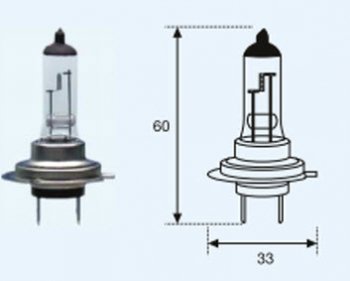 H7 (24V-70W  PX26D) ЛАМПА УПАКОВКА (1 шт) BLICK BODYPARTS lp0h700-982-o
