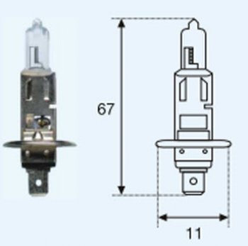 H1 (12V-55W  P14.5s) ЛАМПА УПАКОВКА (1 шт) BLICK BODYPARTS lp0h100-980-o