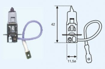 H3 (12V-55W  PK22S) ЛАМПА УПАКОВКА (1 шт) BLICK BODYPARTS lp0h300-980-o