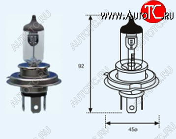 168 р. H4 (12V-60-55W  P43T) ЛАМПА УПАКОВКА (1 шт) SELUM BODYPARTS lp0h400-980-o  с доставкой в г. Керчь