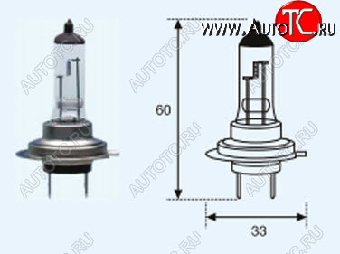 57 р. H7 (12V-55W  PX26D) ЛАМПА УПАКОВКА (1 шт) BLICK BODYPARTS lp0h700-980-o  с доставкой в г. Керчь