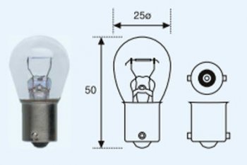 P21W (S25 12V-21W  BA15s) ЛАМПА УПАКОВКА (10 шт) BLICK BODYPARTS lp21w00-980-t