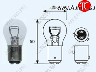 349 р. P214W (12V-214W  BAZ15d) ЛАМПА УПАКОВКА (10 шт) SELUM BODYPARTS lp21400-980-t  с доставкой в г. Керчь
