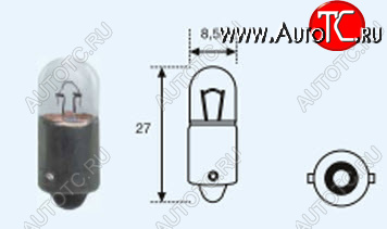 280 р. T4W (12V-4W  BA9s) ЛАМПА УПАКОВКА (10 шт) SELUM BODYPARTS lpt4w00-980-t  с доставкой в г. Керчь