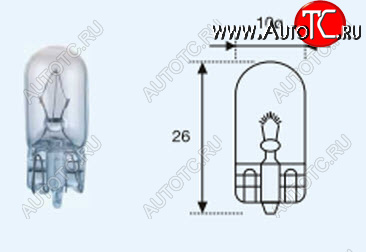 12 р. W5W (T10 12V-5W  W2.1x9.5d) ЛАМПА УПАКОВКА (10 шт) BLICK BODYPARTS lpw5w00-980-t  с доставкой в г. Керчь
