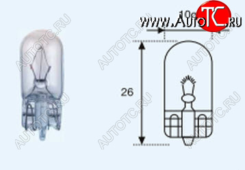 22 р. W3W (T10 12V-3W  W2.1x9.5d) ЛАМПА УПАКОВКА (10 шт) BLICK BODYPARTS lpw3w00-980-t  с доставкой в г. Керчь