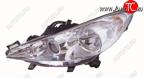 11 949 р. Левая фара (с электрокорректором, с противотум) BODYPARTS  Peugeot 207 ( WA,  WC) (2006-2009) хэтчбэк 3 дв. дорестайлинг, хэтчбэк 5 дв. дорестайлинг  с доставкой в г. Керчь