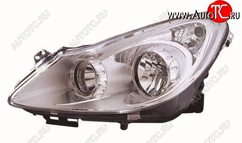 10 199 р. Левая фара (под корректор) DEPO Opel Corsa D дорестайлинг, хэтчбэк 3 дв. (2006-2010)  с доставкой в г. Керчь