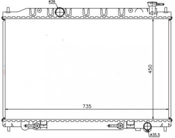 5 699 р. MURANO РАДИАТОР ОХЛАЖДЕН AT 3.5 BODYPARTS nnmur03-911  с доставкой в г. Керчь. Увеличить фотографию 1