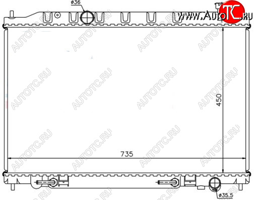5 699 р. MURANO РАДИАТОР ОХЛАЖДЕН AT 3.5 BODYPARTS nnmur03-911  с доставкой в г. Керчь