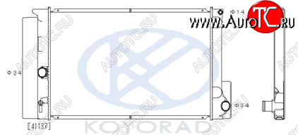 5 699 р. COROLLA {AURIS 06-} РАДИАТОР ОХЛАЖДЕН MT (бензин) (KOYO) KOYORAD tycrl06-911  с доставкой в г. Керчь