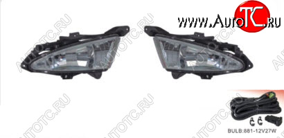 4 549 р. ELANTRA ФАРА ПРОТИВОТУМ Л+П (КОМПЛЕКТ) С ПРОВОДК , КНОПКОЙ DLAA hnela07-072-n  с доставкой в г. Керчь