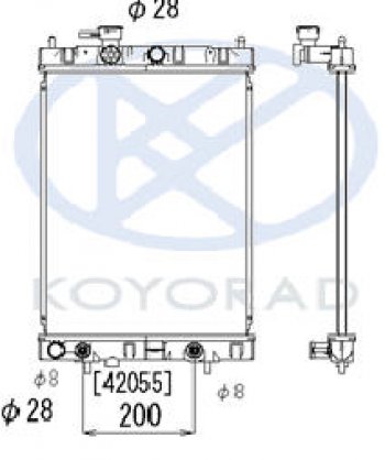 CUBE РАДИАТОР ОХЛАЖДЕН вариатор (CVT) (KOYO) KOYORAD nncub98-911