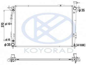 SANTA FE РАДИАТОР ОХЛАЖДЕН (бензин) AT (KOYO) KOYORAD hnsfe10-910