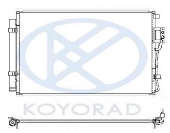 SANTA FE {KIA SORENTO 10-12-} КОНДЕНСАТОР КОНДИЦ (бензин) (KOYO) KOYORAD hnsfe10-931