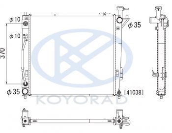 SANTA FE РАДИАТОР ОХЛАЖДЕН (бензин) AT (KOYO) KOYORAD hnsfe10-915