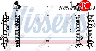 12 849 р. 3 {+ FD FOCUS 05-  C-MAX 03- VV S40 04-} РАДИАТОР ОХЛАЖДЕН 1.3 1.6 2 (NISSENS) (AVA) (см.каталог) NISSENS mzx0304-911  с доставкой в г. Керчь