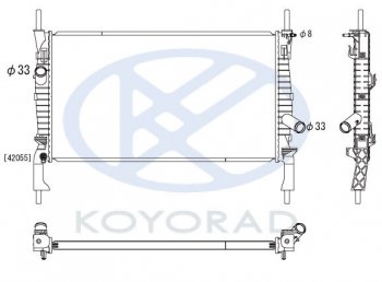 TRANSIT РАДИАТОР ОХЛАЖДЕН (KOYO) БЕЗ КОНДИЦ (см.каталог) KOYORAD fdtrt06-911