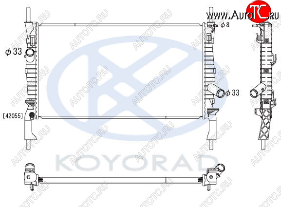 6 799 р. TRANSIT РАДИАТОР ОХЛАЖДЕН (KOYO) БЕЗ КОНДИЦ (см.каталог) KOYORAD fdtrt06-911  с доставкой в г. Керчь