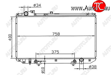 9 549 р. GS300 РАДИАТОР ОХЛАЖДЕН AT 3 BODYPARTS lx30098-911  с доставкой в г. Керчь