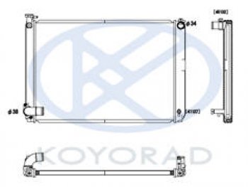 RX300 {HIGHLANDER 05-} РАДИАТОР ОХЛАЖДЕН ГИБРИД AT 3.3 (KOYO) KOYORAD lxrx303-911