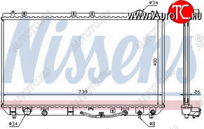 4 599 р. CAMRY (ES 300 97-) РАДИАТОР ОХЛАЖДЕН AT 3 BODYPARTS tycam97-916  с доставкой в г. Керчь