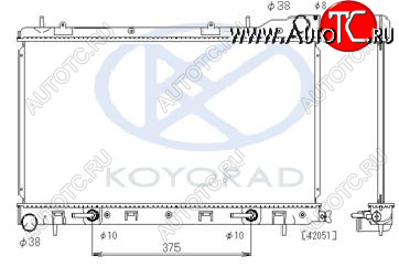 6 399 р. FORESTER {360x686 мм} РАДИАТОР ОХЛАЖДЕН AT 2 БЕЗ ГОРЛОВИН (KOYO) KOYORAD sbfor03-910  с доставкой в г. Керчь
