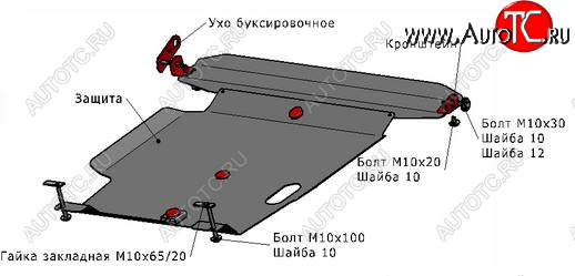 1 539 р. ALMERA CLASSIC (N16 00-SUNNY B15 98-BLUEBIRD SYLPHY 00-03) ЗАЩИТА ПОДДОНА ДВИГАТЕЛЯ , С КРЕПЛЕН , СТАЛЬН BODYPARTS nnalc06-9f0  с доставкой в г. Керчь