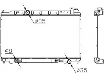 8 999 р. TEANA РАДИАТОР ОХЛАЖДЕН 2.3 , 3.5 AT BODYPARTS nnten04-911  с доставкой в г. Керчь. Увеличить фотографию 1