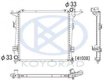 4 899 р. CEED РАДИАТОР ОХЛАЖДЕН 2 (дизель) (KOYO) KOYORAD kacee07-911  с доставкой в г. Керчь. Увеличить фотографию 1