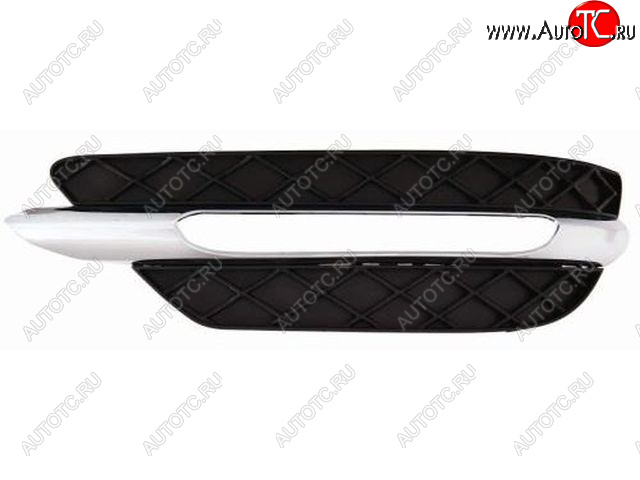 1 099 р. Левая вставка переднего бампера (пр-во Тайвань) HENGFU  Mercedes-Benz C-Class  W204 (2011-2015) рестайлинг седан (молдинг хром)  с доставкой в г. Керчь