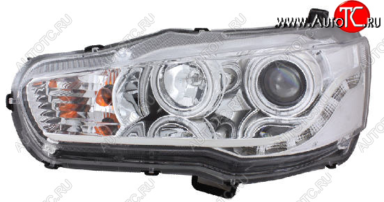 30 599 р. LANCER ФАРА Л+П (КОМПЛЕКТ) ТЮНИНГ ЛИНЗОВАН (DEVIL EYES) С СВЕТЯЩ ОБОДК БЕЗ КОРРЕКТОР (EAGLE EYES) ВНУТРИ ХРОМ EAGLE EYES mblan07-002h-n  с доставкой в г. Керчь