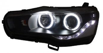 31 549 р. LANCER ФАРА Л+П (КОМПЛЕКТ) ТЮНИНГ ЛИНЗОВАН (DEVIL EYES) С СВЕТЯЩ ОБОДК БЕЗ КОРРЕКТОР (EAGLE EYES) ВНУТРИ ЧЕРН EAGLE EYES mblan07-002b-n  с доставкой в г. Керчь. Увеличить фотографию 1