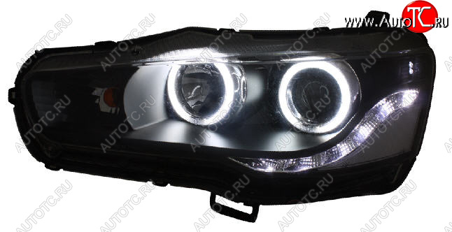 31 549 р. LANCER ФАРА Л+П (КОМПЛЕКТ) ТЮНИНГ ЛИНЗОВАН (DEVIL EYES) С СВЕТЯЩ ОБОДК БЕЗ КОРРЕКТОР (EAGLE EYES) ВНУТРИ ЧЕРН EAGLE EYES mblan07-002b-n  с доставкой в г. Керчь