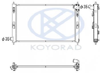 5 799 р. LANCER {Outlander 07-C-Crosser 07-4007 07-} РАДИАТОР ОХЛАЖДЕН кроме 1.5 AT (KOYO) KOYORAD mblan07-911  с доставкой в г. Керчь. Увеличить фотографию 1