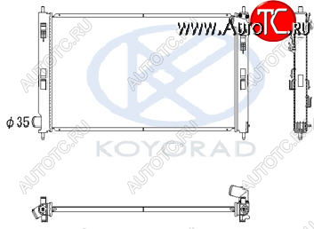 5 799 р. LANCER {Outlander 07-C-Crosser 07-4007 07-} РАДИАТОР ОХЛАЖДЕН кроме 1.5 AT (KOYO) KOYORAD mblan07-911  с доставкой в г. Керчь