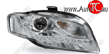 32 749 р. AUDI A4 ФАРА Л+П (КОМПЛЕКТ) ТЮНИНГ (DEVIL EYES) ЛИНЗОВАН С ДИОД УК.ПОВОР (JUNYAN) ВНУТРИ ХРОМ JUNYAN ai0a405-009h-n  с доставкой в г. Керчь