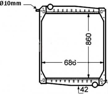 SCANIA 114 (860 x 679 x 48 mm) РАДИАТОР ОХЛАЖДЕН (см.каталог) BODYPARTS sc11496-910
