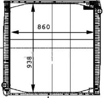 SCANIA 114 (860 x 920 x 40 mm) РАДИАТОР ОХЛАЖДЕН (см.каталог) BODYPARTS sc11496-911