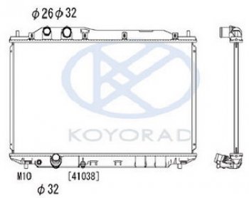 6 399 р. CIVIC {375x695 мм} РАДИАТОР ОХЛАЖДЕН (СЕДАН) (ХЭТЧБЭК) MT (KOYO) KOYORAD hdcvc06-911  с доставкой в г. Керчь. Увеличить фотографию 1
