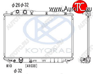6 399 р. CIVIC {375x695 мм} РАДИАТОР ОХЛАЖДЕН (СЕДАН) (ХЭТЧБЭК) MT (KOYO) KOYORAD hdcvc06-911  с доставкой в г. Керчь