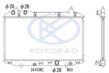 5 949 р. CIVIC {325x635 мм} РАДИАТОР ОХЛАЖДЕН (СЕДАН) (ХЭТЧБЭК) 1.4 MT (KOYO) KOYORAD hdcvc06-914  с доставкой в г. Керчь. Увеличить фотографию 1