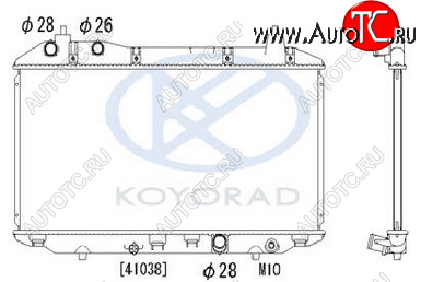 5 949 р. CIVIC {325x635 мм} РАДИАТОР ОХЛАЖДЕН (СЕДАН) (ХЭТЧБЭК) 1.4 MT (KOYO) KOYORAD hdcvc06-914  с доставкой в г. Керчь