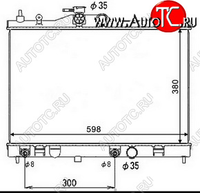 6 599 р. TIIDA (AD Ban 06-Wingroad 05-Latio 04-Bluebird 05-) РАДИАТОР ОХЛАЖДЕН AT BODYPARTS nntii05-910  с доставкой в г. Керчь