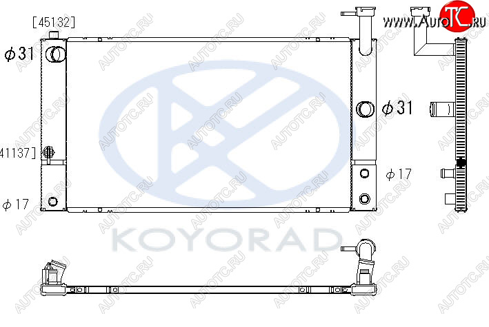 9 999 р. PRIUS РАДИАТОР ОХЛАЖДЕН (вариатор) (KOYO) KOYORAD typri04-910  с доставкой в г. Керчь