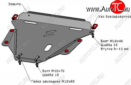 1 599 р. CR-V ЗАЩИТА ПОДДОНА ДВИГАТЕЛЯ , С КРЕПЛЕН , 2.0 , 2.4 , СТАЛЬН BODYPARTS hdcrv07-9f0  с доставкой в г. Керчь