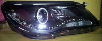 TIGUAN ФАРА Л+П (КОМПЛЕКТ) ТЮНИНГ ЛИНЗОВАН (DEVIL EYES) С СВЕТЯЩ ОБОДК БЕЗ КОРРЕКТОР (EAGLE EYES) ВНУТРИ ЧЕРН EAGLE EYES vwtgn07-000b-n