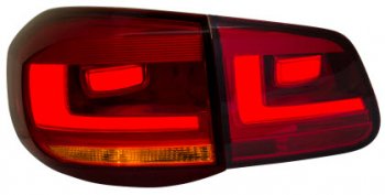 TIGUAN ФОНАРЬ ЗАДН ВНЕШН+ВНУТР Л+П (КОМПЛЕКТ) ТЮНИНГ ДИОД (EAGLE EYES) КРАСН EAGLE EYES vwtgn11-761-n