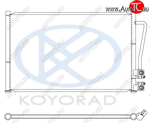 5 749 р. FUSION {FIESTA 02-MAZDA 2 03-} КОНДЕНСАТОР КОНДИЦ (KOYO) KOYORAD fdfus02-931  с доставкой в г. Керчь